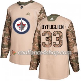Adidas Maillot de Hockey Winnipeg Jets Dustin Byfuglien 33 2017-2018 Camo Veterans Day Practice Authentic - Homme